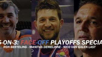 Ron Berteling Manitas Demelinne Nico van Galen Last ijshockey Face-Off