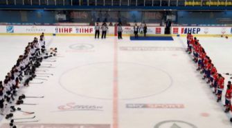 Servië Nederland U18 WK Zagreb Face-Off Ijshockey