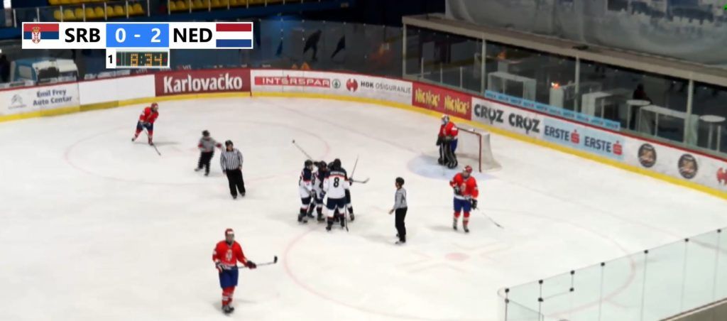 Servië Nederland U18 WK Zagreb Face-Off Ijshockey