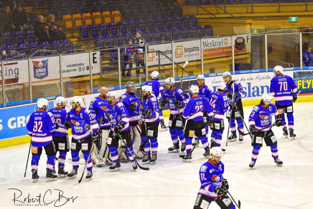 HIJS Hokij Den Haag UNIS Flyers Heerenveen BeNe League playoffs ijshockey Face-Off