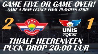 HIJS Hokij Den Haag UNIS Flyers Heerenveen BeNe League Face-Off IJshockey