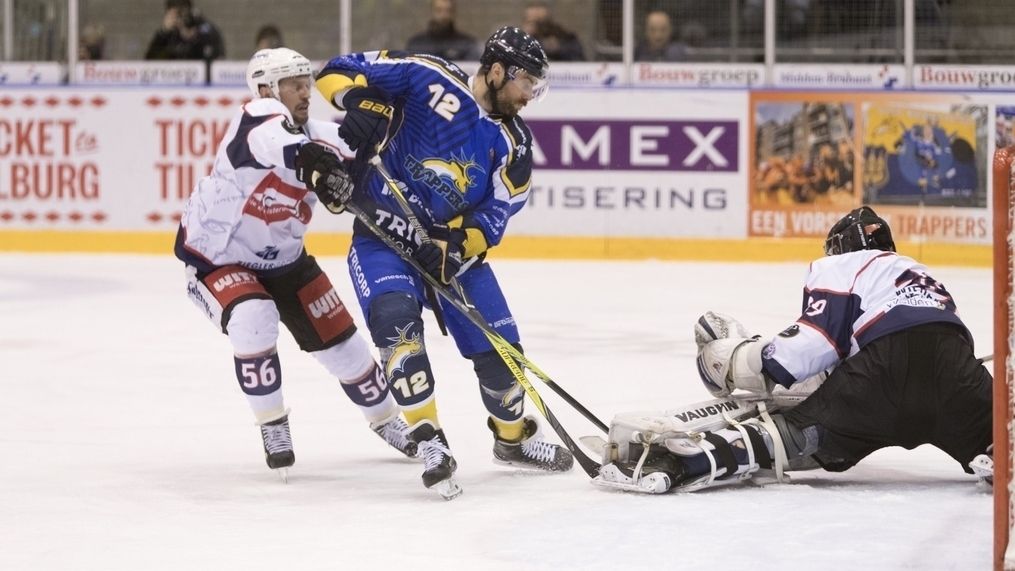 Tilburg Trappers Blue Devils Weiden Oberliga Playoffs ijshockey Face-Off