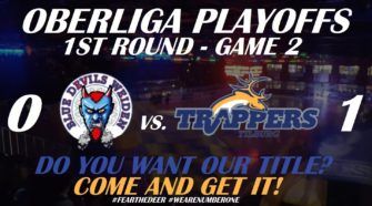 Tilburg Trappers Blue Devils Weiden Oberliga Playoffs IJshockey Face-Off