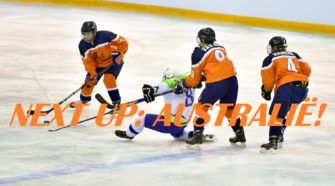 Oranje Dames ijshockey face-Off