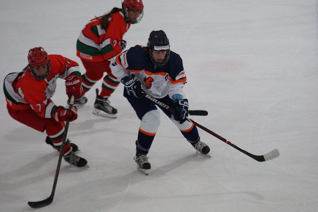 Oranje Dames ijshockey face-Off