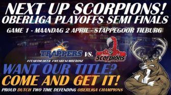 Tilburg Trappers Hannoover Scorpions Face-Off Ijshockey