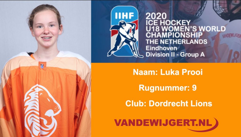 Luka Prooi Oranje U18 Dames