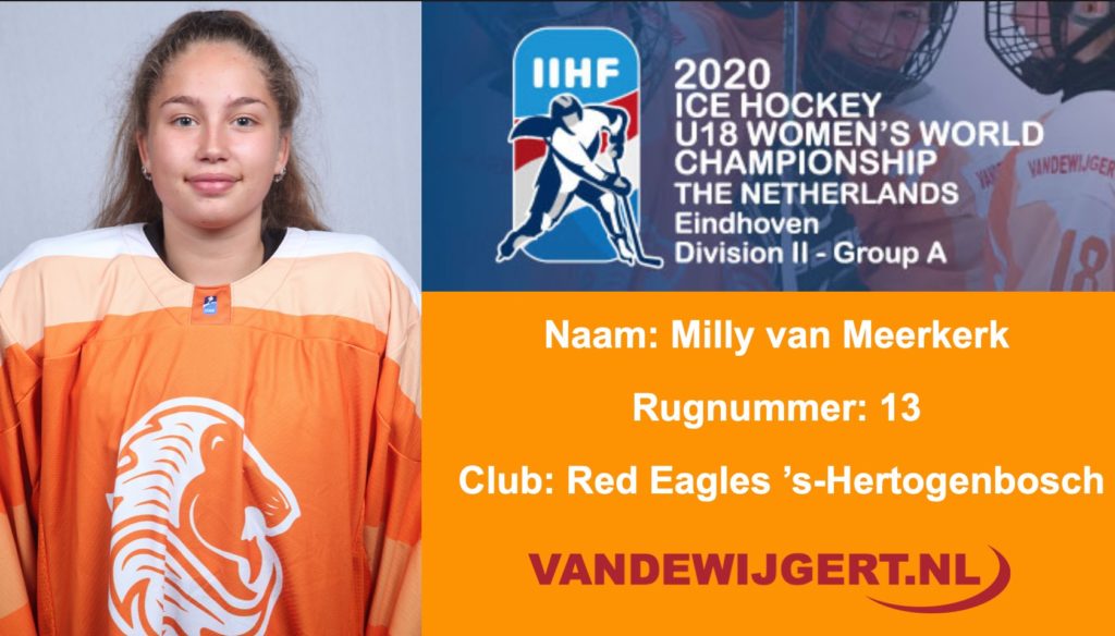 Milly van Meerkerk Oranje U18