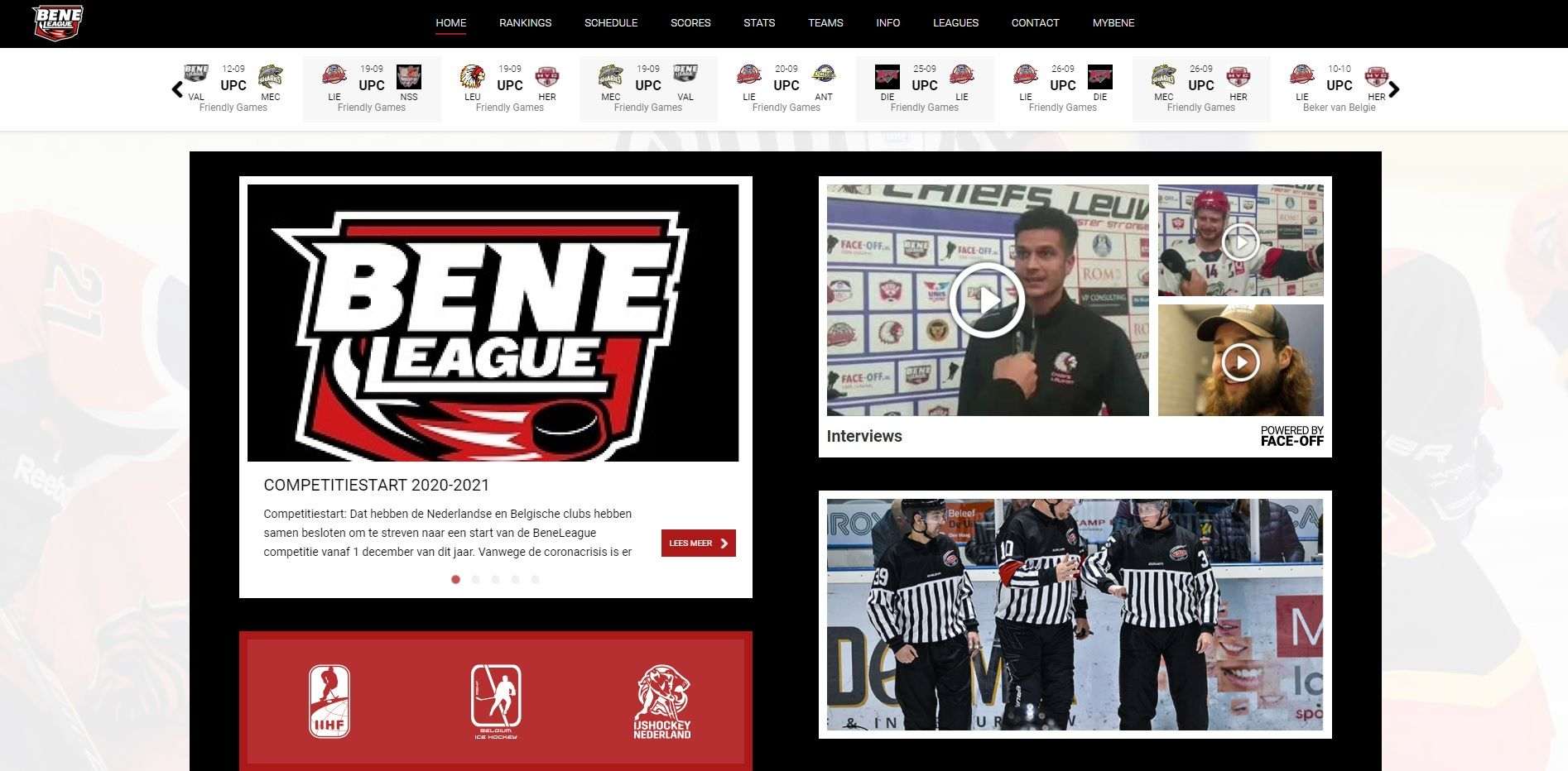 BeNe Site Front Page