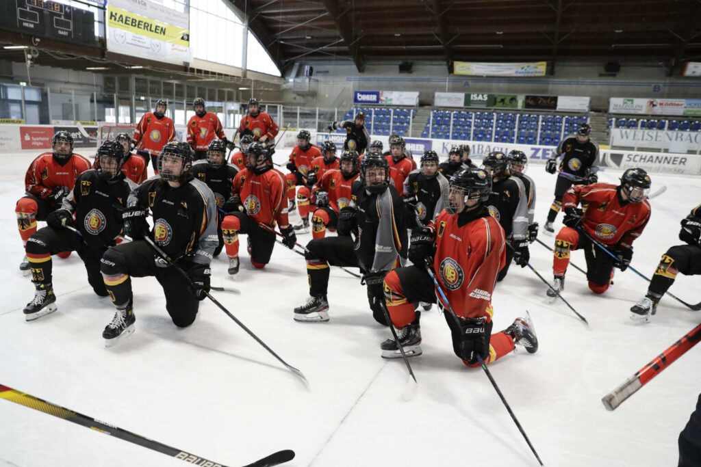 Duits U18 team in voorbereing voor het WK U18 in Texas